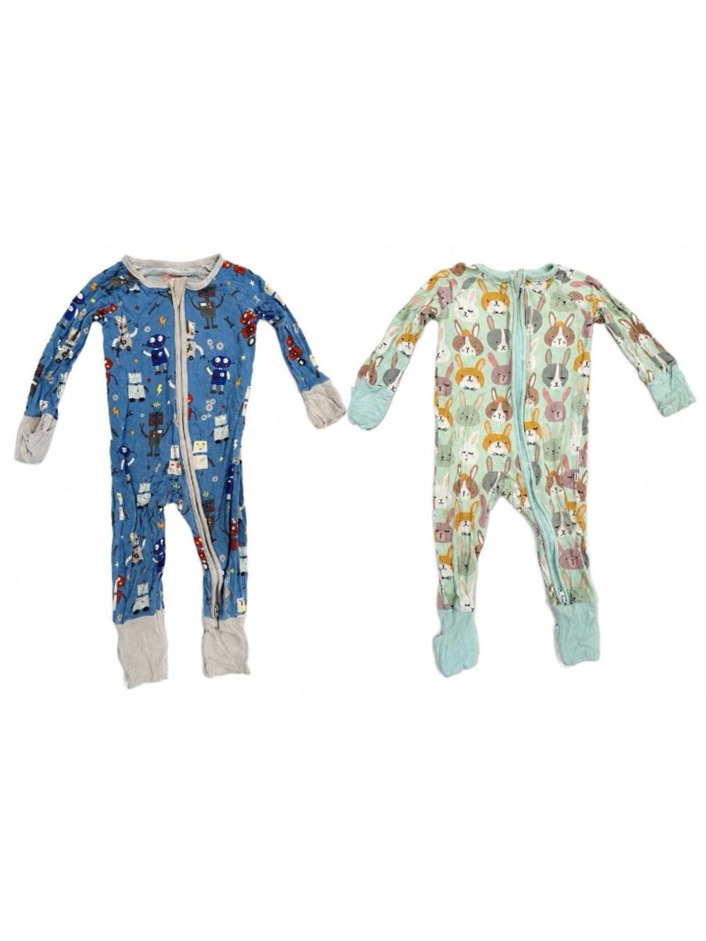 Posh Peanut Bamboo Sleepers Size 3-6 Months LOT Of 2 Baby Zippy One Piece Pjs
